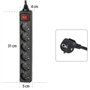 Hama Multiprise 6 Prises 16A avec Interrupteur (Rallonge multiprises 1.4m, Bloc 6 Prises Type F Schuko, 3500W Max, Idéal Bureau 