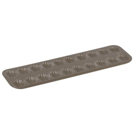 GOBEL - Plaque de 20 Mini Madeleines - Acier - Revêtement Antiadhérent Bicouche Garanti sans PFAS - Qualité Professionnelle – Fa