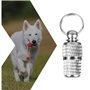 Trixie Tube d'Étiquette Porte-Adresse/Nom Pendentif d'Identification Étanche en Métal Chromé pour Chien/Chat/Animaux de Compagni