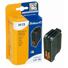 Pelikan H15 Cartouche rechargée compatible pour HP 78 C6578D 19 ml Cyan Magenta Jaune