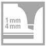 STABILO Surligneur de poche SWING COOL Pte Biseautée 1-4 mm Rose