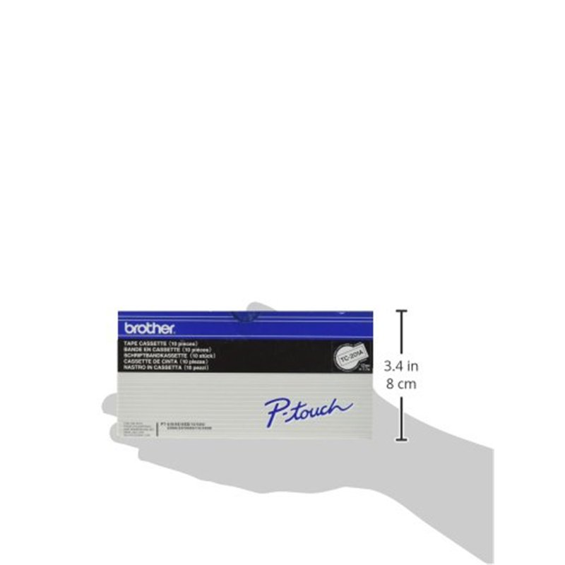 Image secondaire de Brother TC201A PTOUCH Ruban laminé 12 mm/7,7 m Blanc/Noir