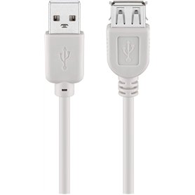Goobay 50962 Câble Rallonge de Recharge USB 2.0 Hi-Speed, Gris, 5m Longueur