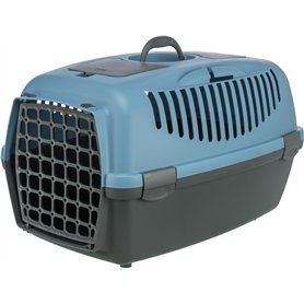 TRIXIE 39832 Box de transport Capri 3, S : 40 × 38 × 61 cm, gris foncé/bleu