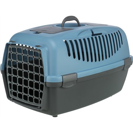 TRIXIE 39832 Box de transport Capri 3, S : 40 × 38 × 61 cm, gris foncé/bleu