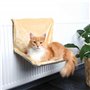 TRIXIE Nid pour radiateur - support réglable - entre 10 - 12 cm - housse en peluche - pour radiateurs courants - jusqu'à 5 kg - 