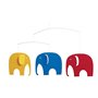 Flensted Mobiles - Rencontre d'éléphants - Mobile/Carillon éolien - Rouge/jaune/bleu