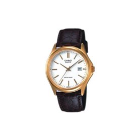 Casio Classic MTP-1183Q-7A Montre pour Homme, Blanc, Or/Marron, Bracelet