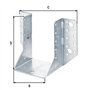 Alberts 331306 Support U | type A - ailes extérieures | galvanisé Sendzimir | 80 x 120 mm | Set de 25 pièces