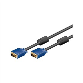 Goobay 93368 Câble de Moniteur Full HD SVGA, Doré, Bleu, Noir, 1.8m Longueur