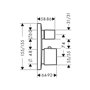 Hansgrohe 15771400 Set de finition pour mitigeur thermostatique encastré avec robinet d'arrêt et inverseur PuraVida Blanc/chromé