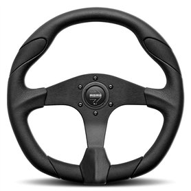 MOMO VOLANT QUARK 350 MM CUIR NOIR