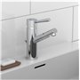 SCHÜTTE Mitigeur de lavabo Cornwall, batterie de salle de bains, robinet pour la salle de bains, mitigeur avec vidage, chrome, m