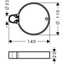 hansgrohe Porte-Savon Casetta'C pour barre de douche 22 mm, chromé, 28678000