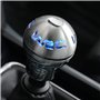 WRC 007300 Pommeau de Vitesse Lumineux Bleu. Aluminium Brillant / Brossé