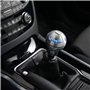 WRC 007300 Pommeau de Vitesse Lumineux Bleu. Aluminium Brillant / Brossé