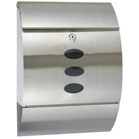 HI Boîte aux Lettres avec Porte-journaux en Acier Inoxydable