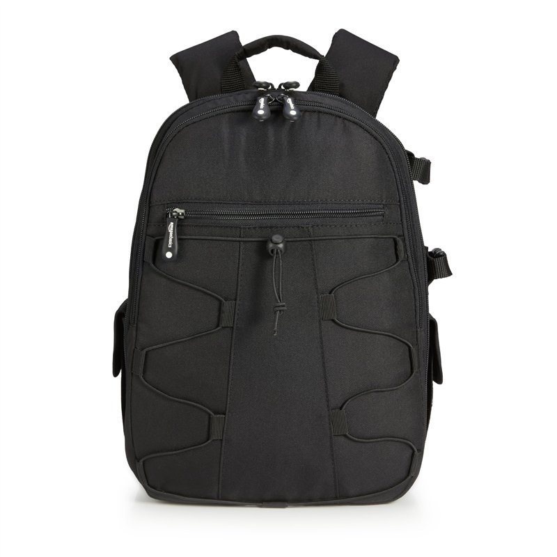 Amazon Basics Sac à Dos pour Appareil Photo Grande Capacité avec Rembourrage Interne pour Reflex et Accessoires, Étanche et Anti