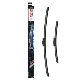 Bosch Balais d'Essuie–Glace Plats Aerotwin Retrofit AR813S, Longueur: 650mm/450mm – 1 Paire de Balais avant