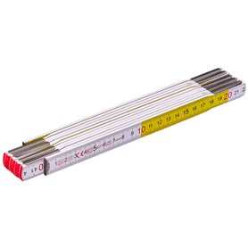 Stanley 0-35-458 Mesure pliante 2 m x 17 mm en bois Blanc/Jaune