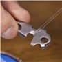 True Utility Key Tool - 8 In 1 Multitool - Couteau coupeur de coffre-fort, tournevis, décapsuleur, lime à ongles, pince à épiler