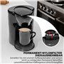 Clatronic Machine à Café 1 Tasse | Cafetière | Cafetière filtre avec tasse en céramique incluse | 140 ml | Petite cafetière filt