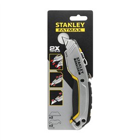 Stanley 0-10-789 Couteau Doubles Lames Rétractables - Gamme Fatmax - Compatible Lames Standards - Verrouillage des Lames - Chang