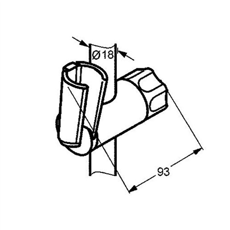 Image secondaire de Kludi 7133705-00 9390821 Logo Coulisse de douche Chromé