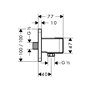 Hansgrohe 11626000 7875800 Unité de portail pour Douchettes Chromé