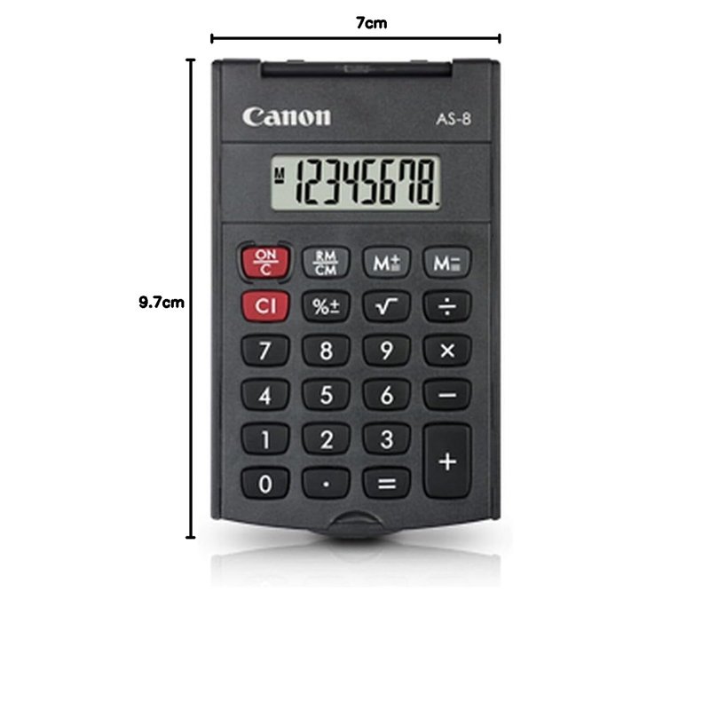 Image secondaire de Canon AS-8 Calculatrice de poche à 8 chiffres