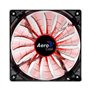 Aerocool Shark - Ventilateur pour PC (12 cm, 12V/7V, 15 pales, 14.5 dBA, 1500rpm, éclairage LED Orange, ultrasilent, Anti-Vibrat