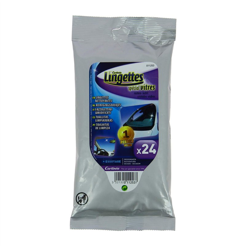 Carlinea 011253 Sachet Lingettes pour Vitres Set de 24