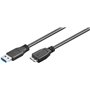 Goobay 95169 Câble SuperSpeed USB 3.0, Noir, 1m Longueur