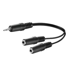 Power Star CAB-Y-AUD-J-2P Câble Y audio-stéréo 3,5 mm M/F Noir