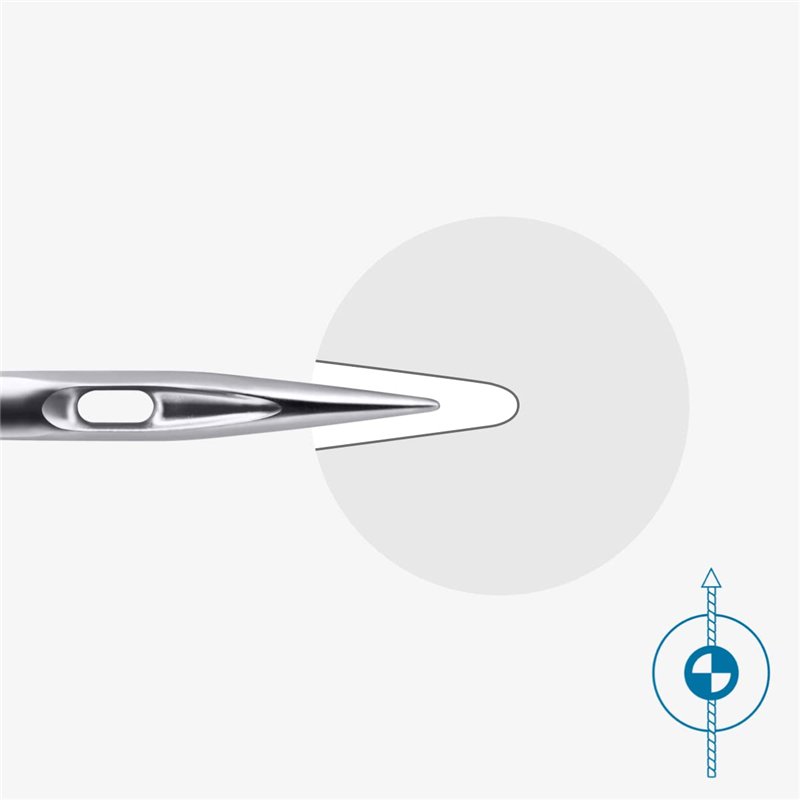 Image secondaire de SCHMETZ Aiguilles pour machines à coudre | 1 Aiguilles Jumelles Jeans/Jean | 130/705 H-J ZWI | Grosseur d'aiguille 4,0/100