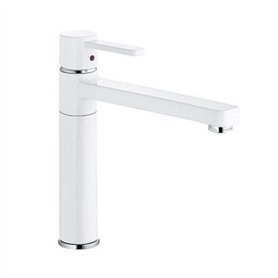 Kludi 389739175 Zenta Black&White Robinet d'évier de Cuisine, Blanc/Chrome
