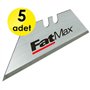 STANLEY 0-11-700 Lot De 5 Lames De Couteau Trapèze - Gamme FATMAX Plus Résistant - Lames Plus Tranchantes -Traitement Par Induct