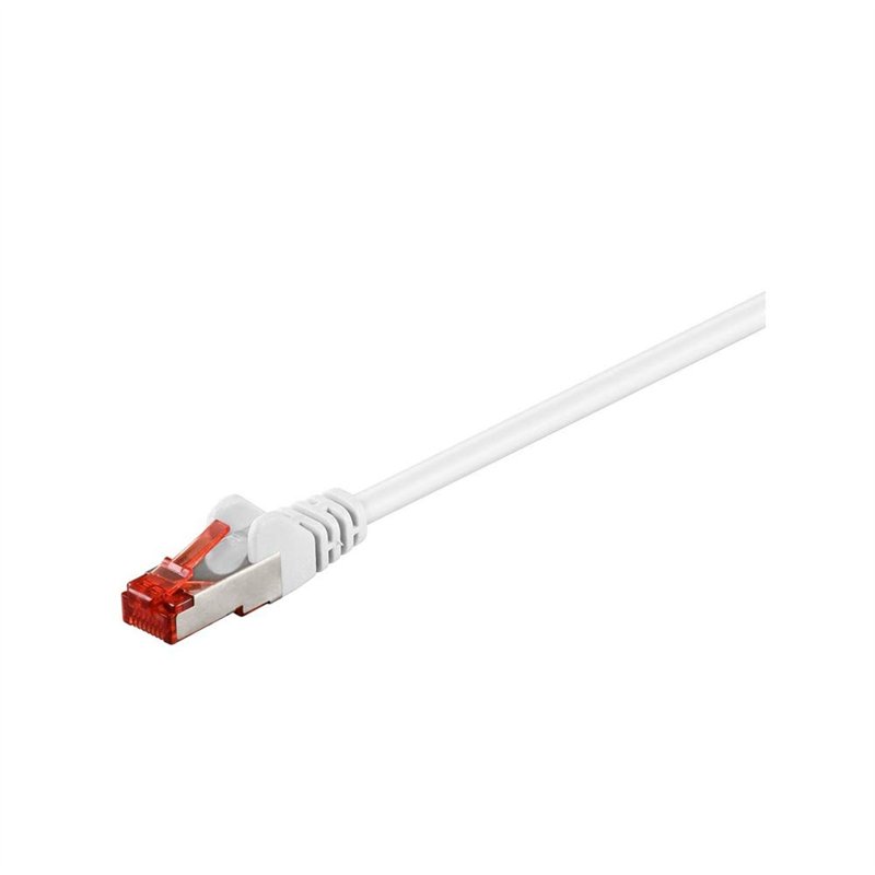 Goobay 95491 CAT 6 Câble de Liaison Ethernet Réseau, SFTP (PiMF), Blanc, 10 m Longueur