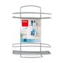 Metaltex 460002 Etagère de Salle de Bain avec 2 Étages Métal Multicolore 28 x 28 x 18 cm