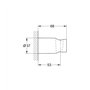 GROHE Tempesta Cosmopolitan Support Mural pour Pommeau de Douche, Non Orientable, Chromé, 27594000 (Import Allemagne)