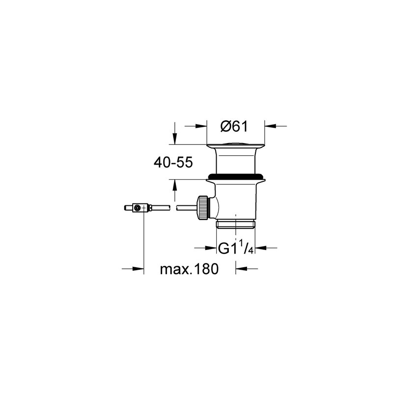 Image secondaire de Grohe 28910000 Pièces détachées Garniture de vidage 1 1/4