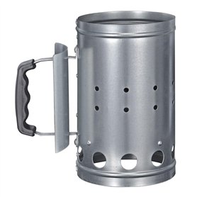 HI 60061 Allume-charbon pour barbecue en métal Argenté