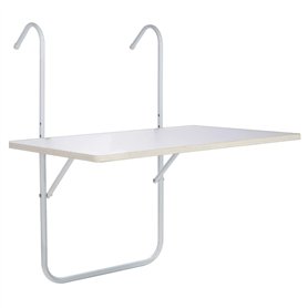 HI Table de Balcon Pliable Suspendue Meuble de Jardin Patio Terrasse Extérieur