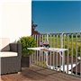 HI Table de Balcon Pliable Suspendue Meuble de Jardin Patio Terrasse Extérieur