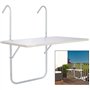 HI Table de Balcon Pliable Suspendue Meuble de Jardin Patio Terrasse Extérieur