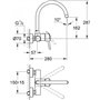 Grohe Robinet de Cuisine Concetto Plage de Rotation de 360° Bec Haut Supersteel Fixation Murale 32667001 (Import Allemagne)