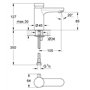 Grohe 36317000 Eurosmart Robinet à pression lavabo avec mitigeur Argent