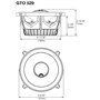 JBL Car GTO 609C Système Audio Auto Incluant 1 Paire d'Enceintes 165mm (6.5'') 2-Voies, 2x Médiums et 2x Aigus - Noir