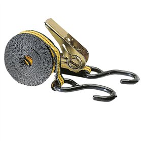 WERKA PRO - 00872 Sangle à cliquet 5 m à 2 crochets, Noir
