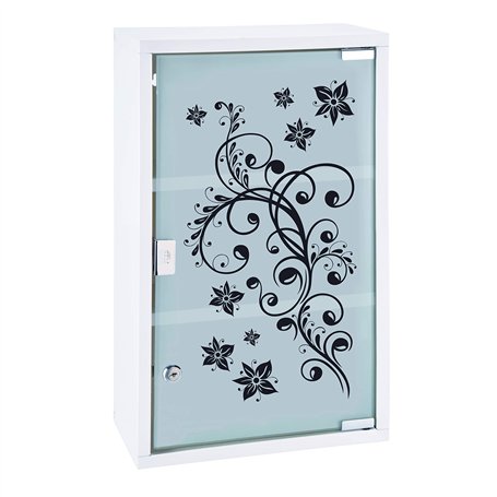 Multistore 2002 Hi - Armoire à Pharmacie Robuste avec étagères, refermable, Pratique Armoire Murale compacte en Verre, Rangement